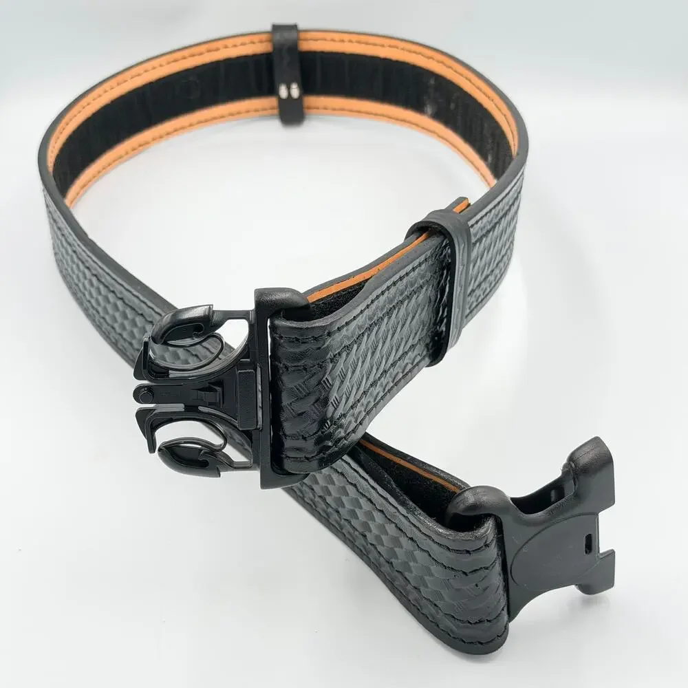 DUTYMAN #5071 Basketweave Leather Duty Belt Cop-Lock Size 2XL 48/50 NWOT